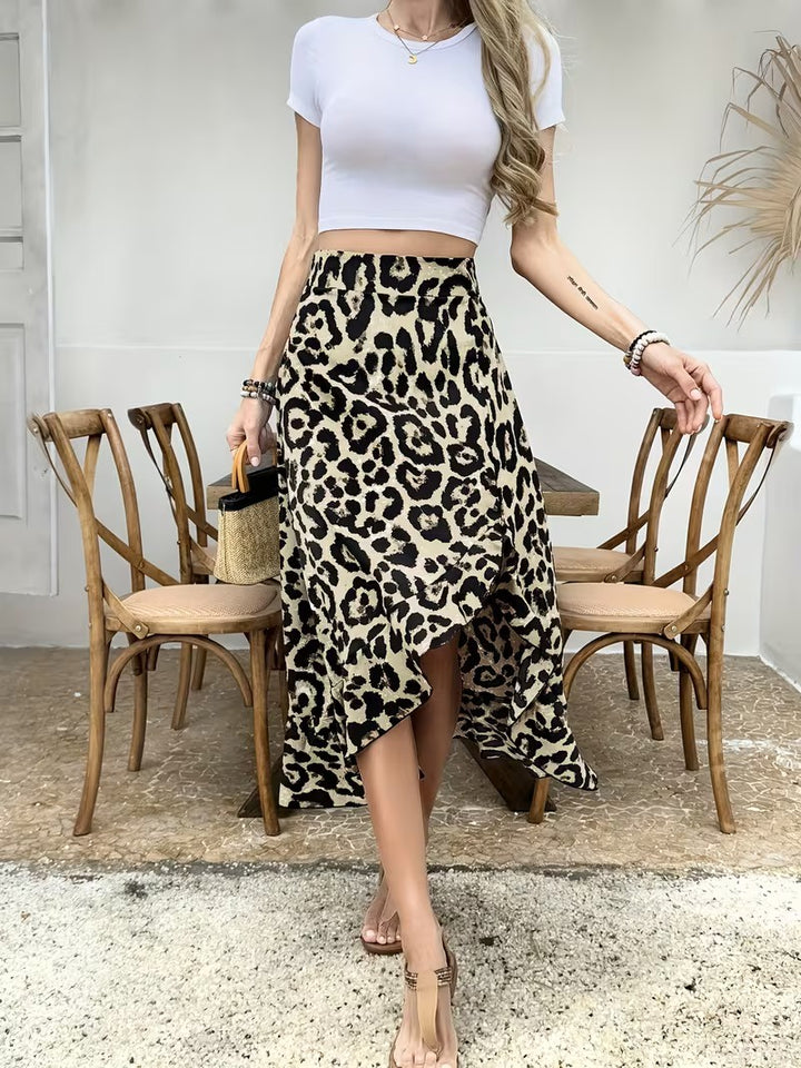 Jupe Asymétrique Taille Haute pour Femme
