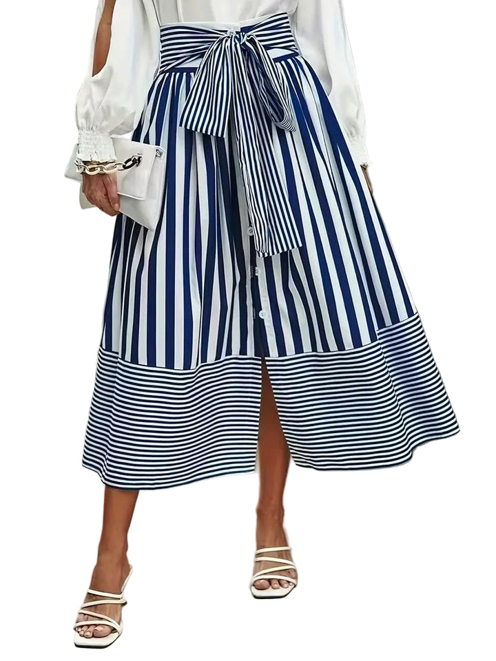 Jupe Midi Rayée pour Femme