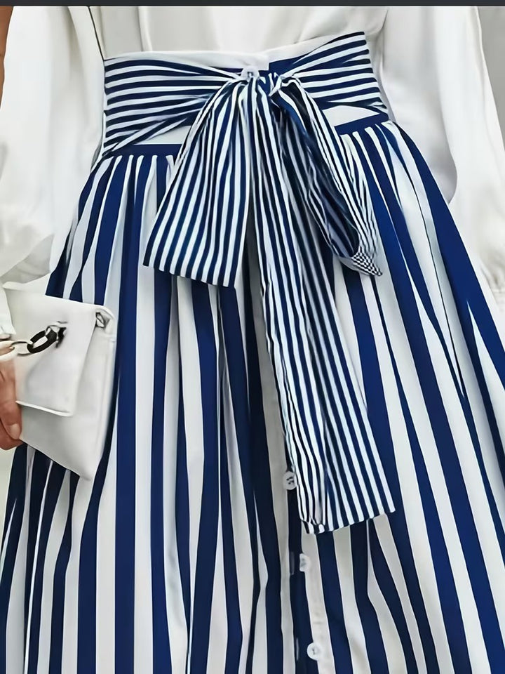 Jupe Midi Rayée pour Femme