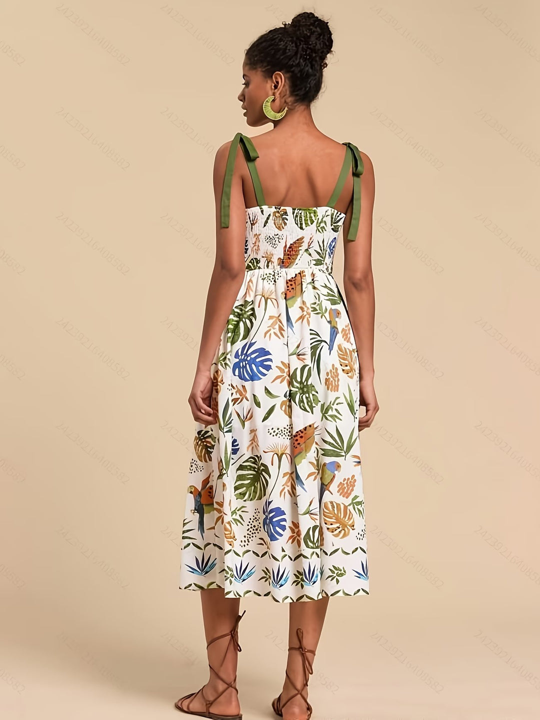 Robe Midi Imprimée pour Femme