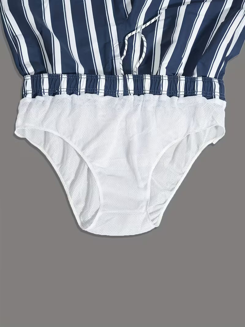 Short Rayé pour Homme