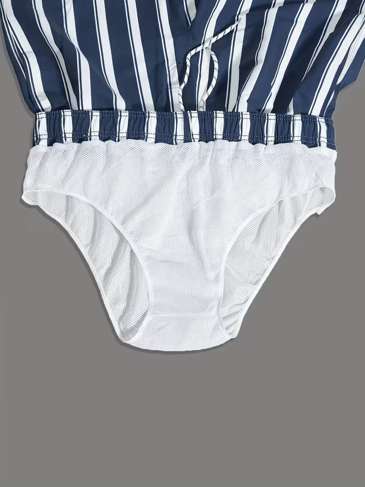 Short Rayé pour Homme